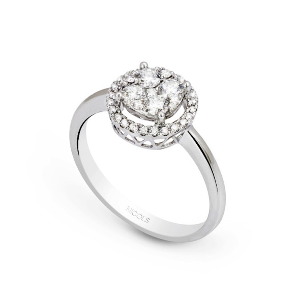 Anello con diamante Gardenia 0,65 - Brillante