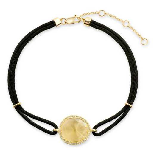 Bracciale Citrino e Diamante New Wave - Braccialetti colorati pietre