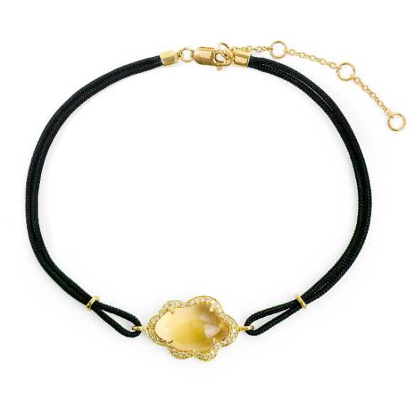Armband Cytrino und Diamant Nube neue Welle - Steine Farbarmbänder