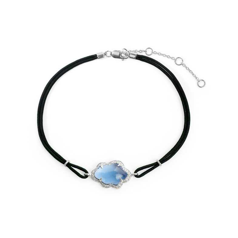 Pulseira New Wave Cloud Topázio e Diamantes - Pulseiras de cor de pedras