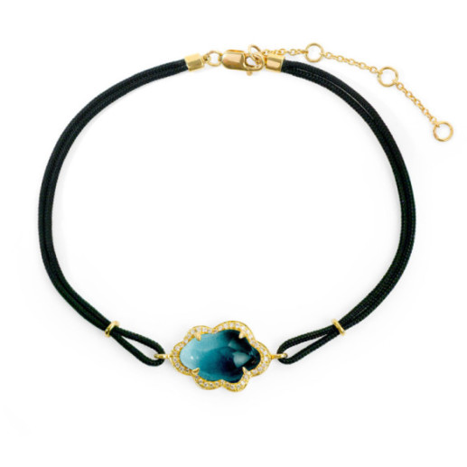 Topazio e diamante Braccialetto Nube New Wave - Braccialetti colorati pietre