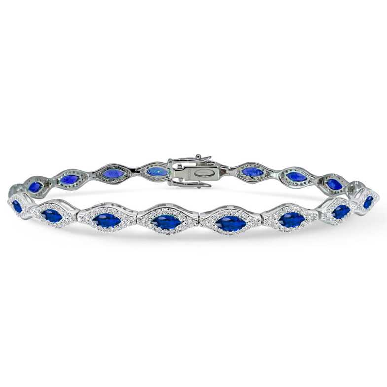 Goldsaphir-Rhombus-Armband - Steine Farbarmbänder