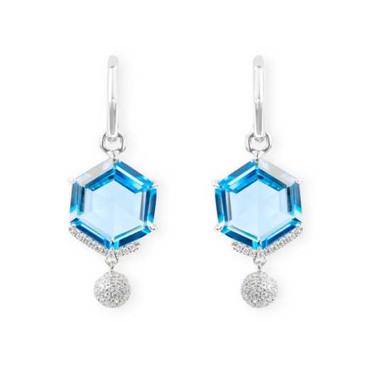 Pendientes Geometric Colorfull - Pendientes de Piedras Azul