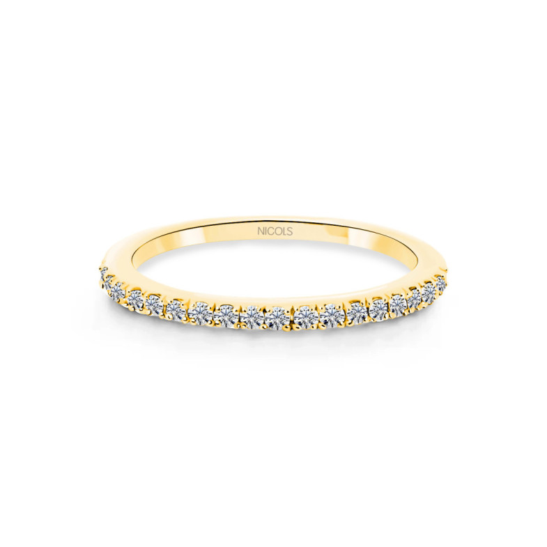 Alianza Diamantes Azalea 0.17 Oro Amarillo - Talla Brillante