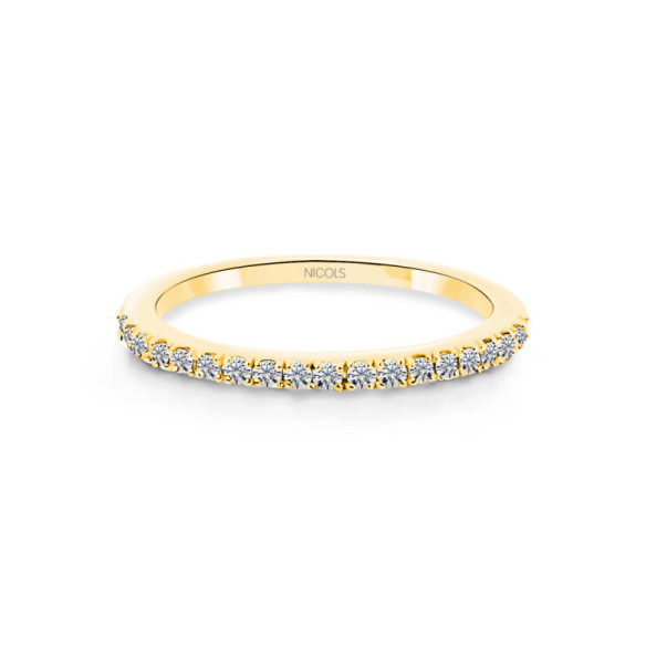 Alianza Diamantes Azalea 0.17 Oro Amarillo - Talla Brillante