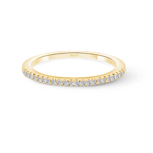 Azalea Diamond Alliance 0.15 Yellow Gold - Brilliant Cut Wedding Ring