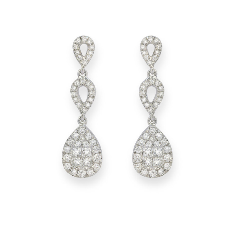 Pendientes Diamantes Chic - Pendientes de Novia