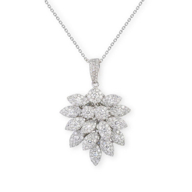 Colgante Diamantes Hojas Múltiple - Colgantes de Diamantes