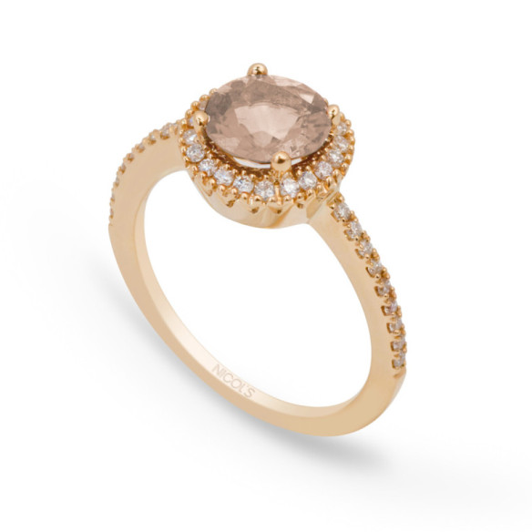 Diamanten des Morganite Rings Buntbar - vintage-Designs
