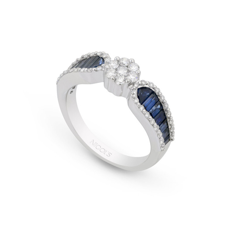 Anillo Diamantes Zafiros Love Female - Bagues en saphir