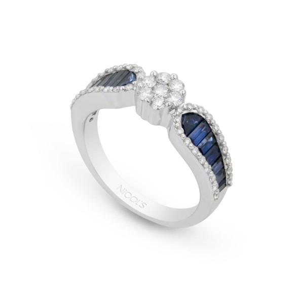 Sapphires Diamond Ring FEMALE LOVE - Sapphire rings