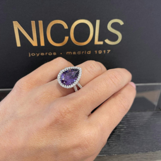 Anillo Diamantes Amatista Aires Del Este - designs vintage 2