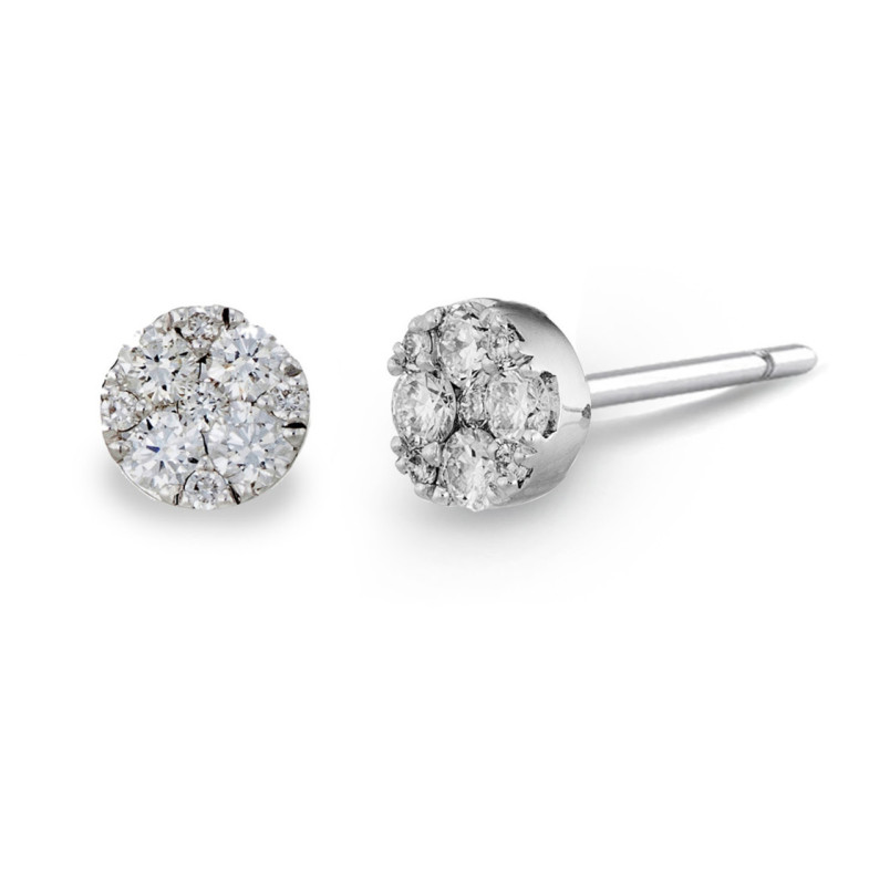 Pendientes Diamantes Gardenia 0.38 Dormilona - Boucles d'oreilles mariées