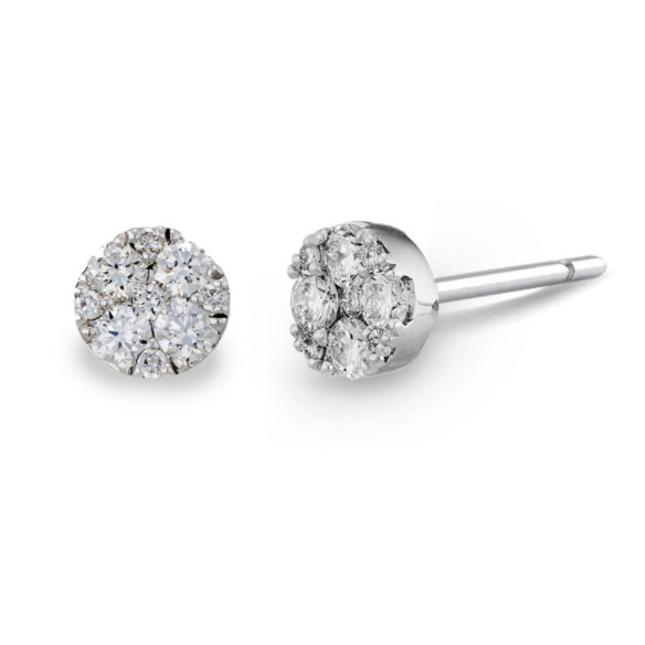 Pendientes Diamantes Gardenia 0.38 Dormilona - Pendientes de Novia