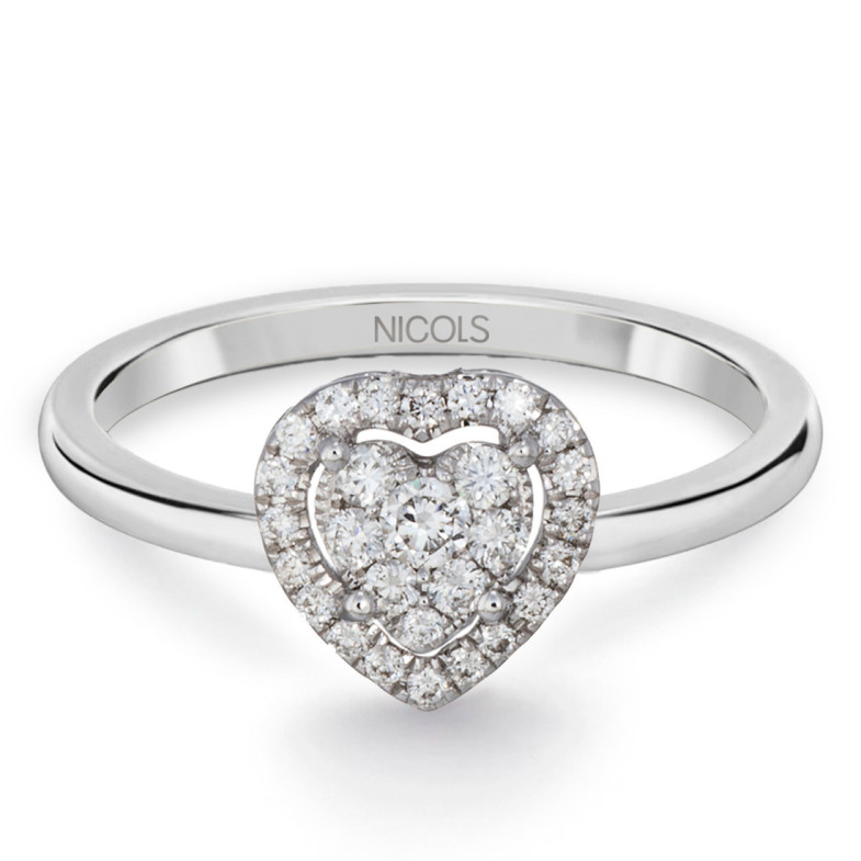 Anillo Diamantes Love Heart - Corte Corazón