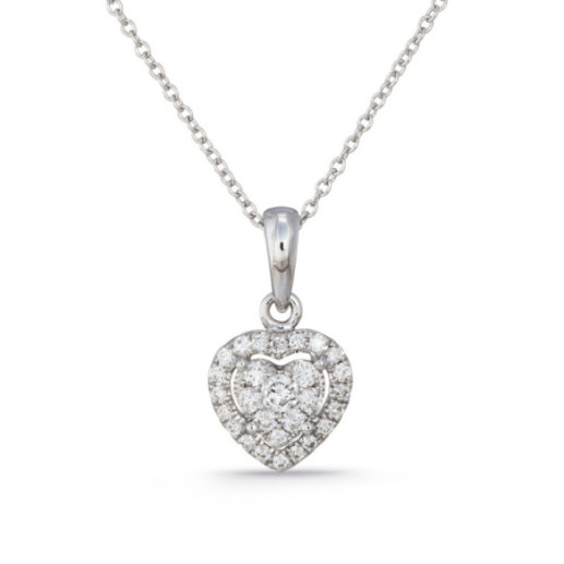 Colgante Diamantes Rosetón Heart - Pendentifs de diamant