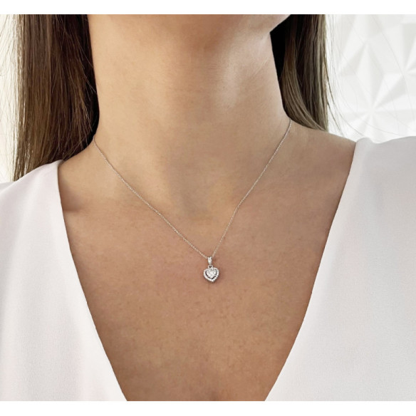Pendente Diamanti Roseton Cuore - Pendenti di diamanti