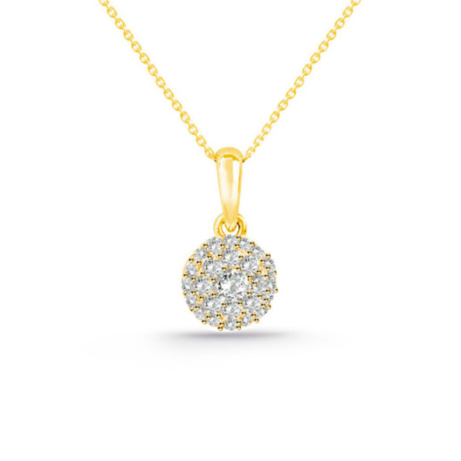 Diamond Pendant STYLE 0.32 Yellow Gold PURITY - Diamond pendants