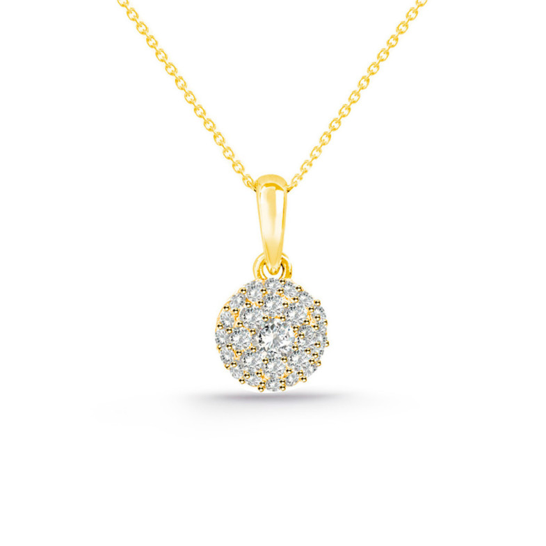 Colgante Diamantes Style 0.32 Oro Amarillo Pureza - Pendentifs de diamant