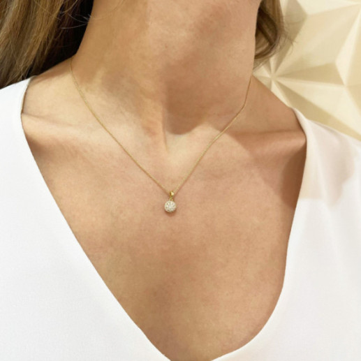 Diamond Pendant STYLE 0.32 Yellow Gold PURITY - Diamond pendants 2