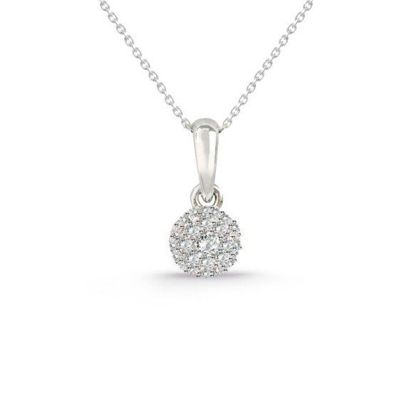 Colgante Diamantes Style 0.10 Oro Blanco - Pendenti di diamanti