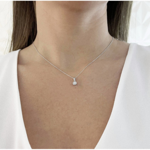 Diamond Pendant STYLE 0.10 White Gold - Diamond pendants 2