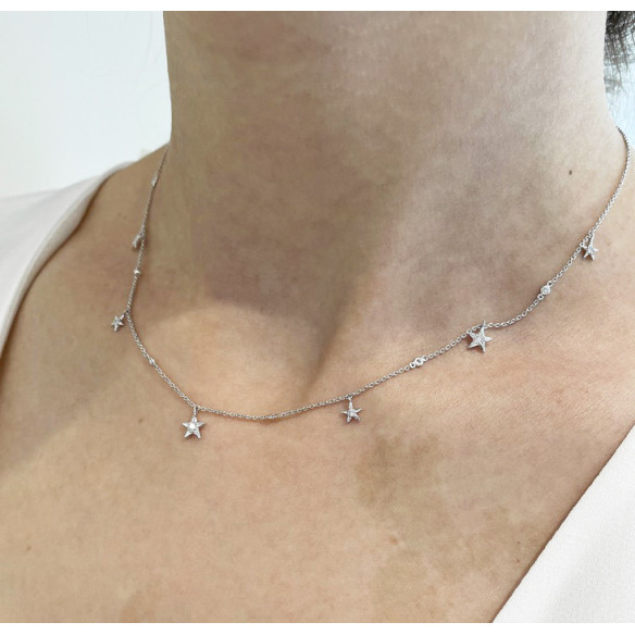 Collar Oro Estrellas Celebrity - Collares de Diamantes