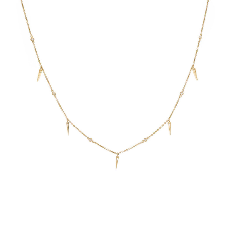 Collar Oro Pinchos Celebrity 108 - Collares de Diamantes