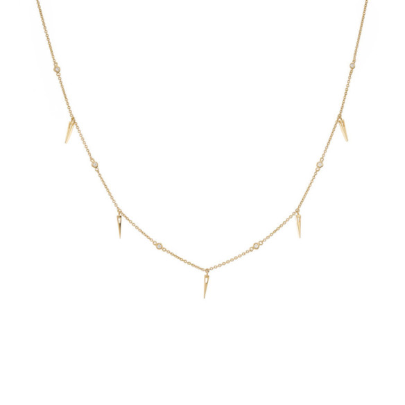 Collar Oro Pinchos Celebrity 108 - Collares de Diamantes
