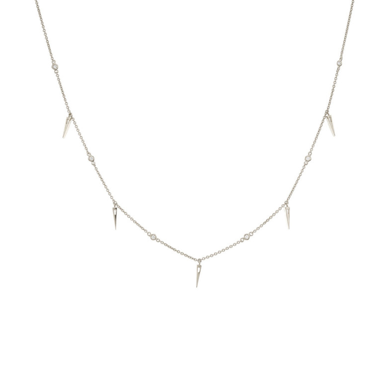Goldhalskette mit Stacheln, Celebrity 108 - Diamant Halsketten