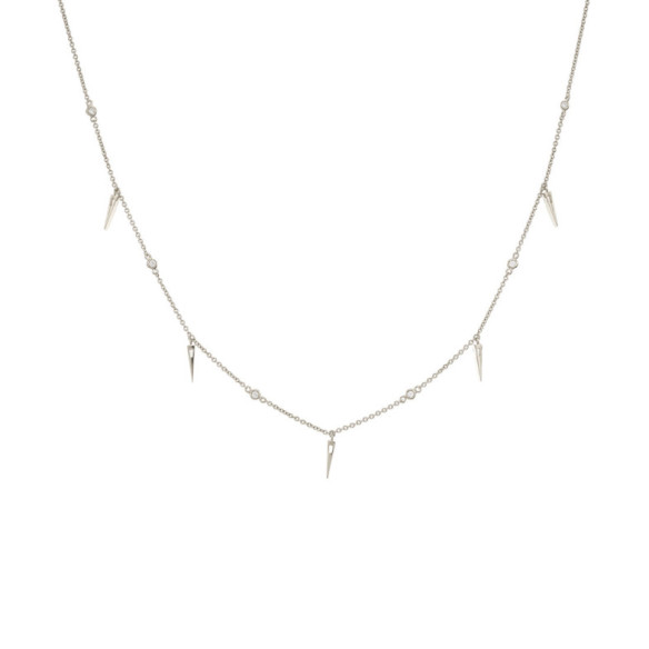 Goldhalskette mit Stacheln, Celebrity 108 - Diamant Halsketten
