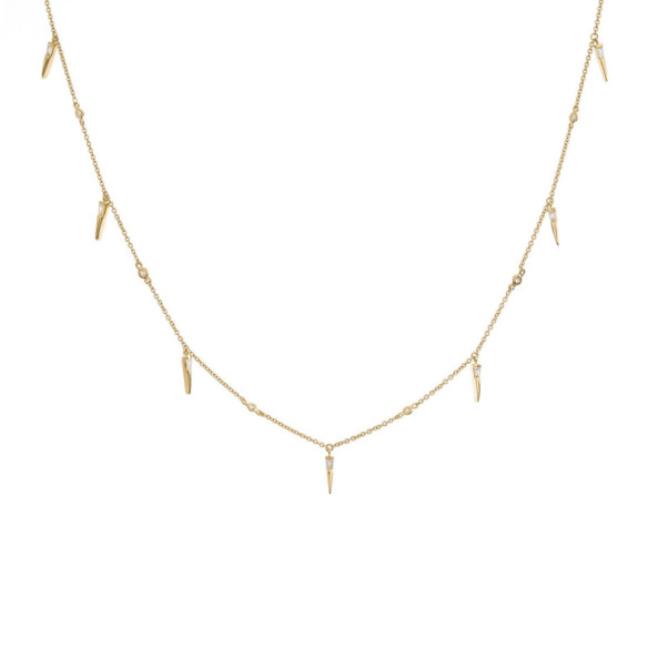 Collar Oro Pinchos Celebrity 108 - Collares de Diamantes