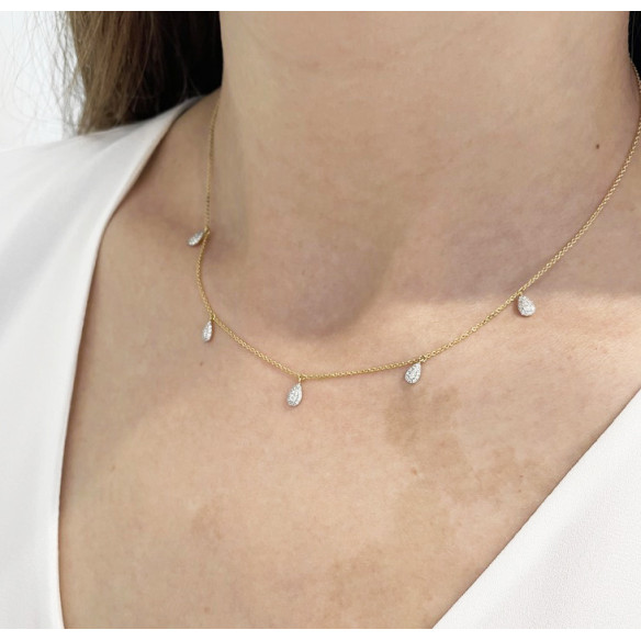 Gold Halskette Gotas Celebrity 108 - Diamant Halsketten