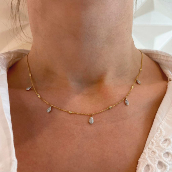 Collana d'oro Gotas Celebrity 108 - Collane di diamante
