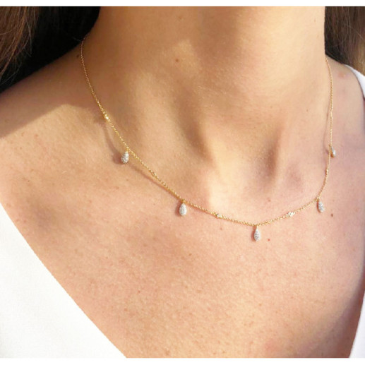 Collana d'oro Gotas Celebrity 108 - Collane di diamante