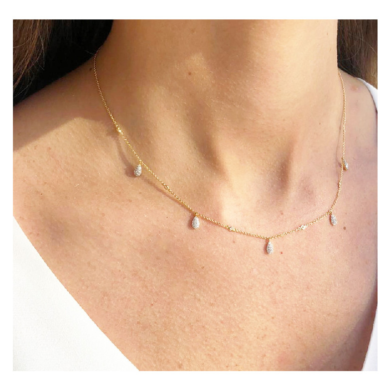 Collana d'oro Gotas Celebrity 108 - Collane di diamante