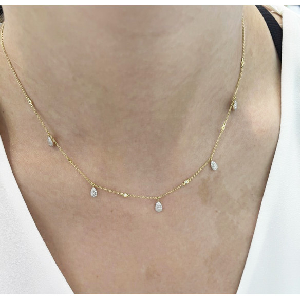 Collana d'oro Gotas Celebrity 108 - Collane di diamante