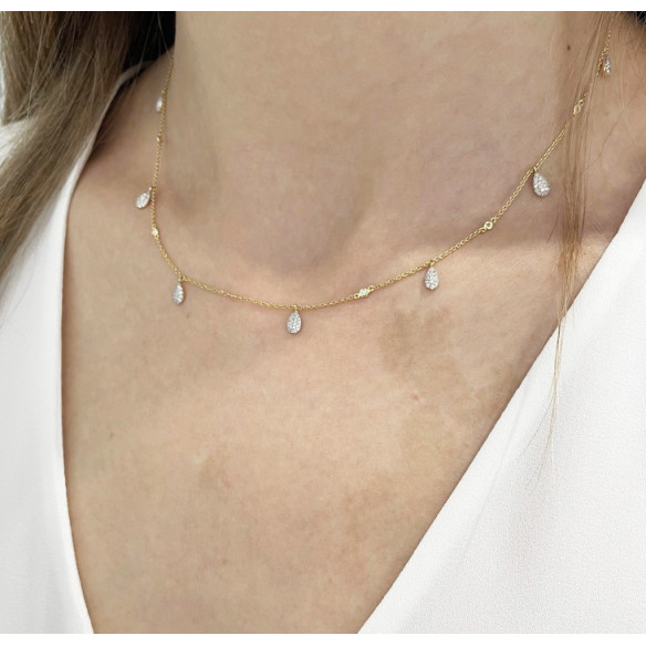 Gold Halskette Gotas Celebrity 108 - Diamant Halsketten