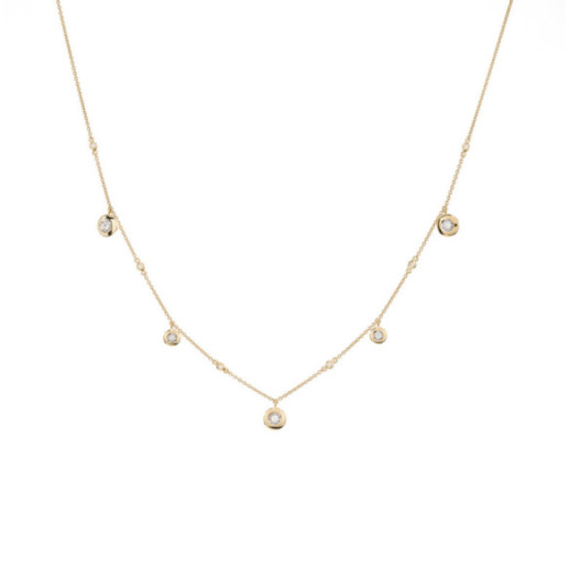 Collar Oro Chatones Celebrity 108 - Collares de Diamantes