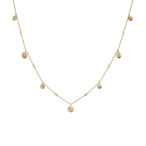 Gold necklace Chaton CELEBRITY 108 - Diamond Necklaces