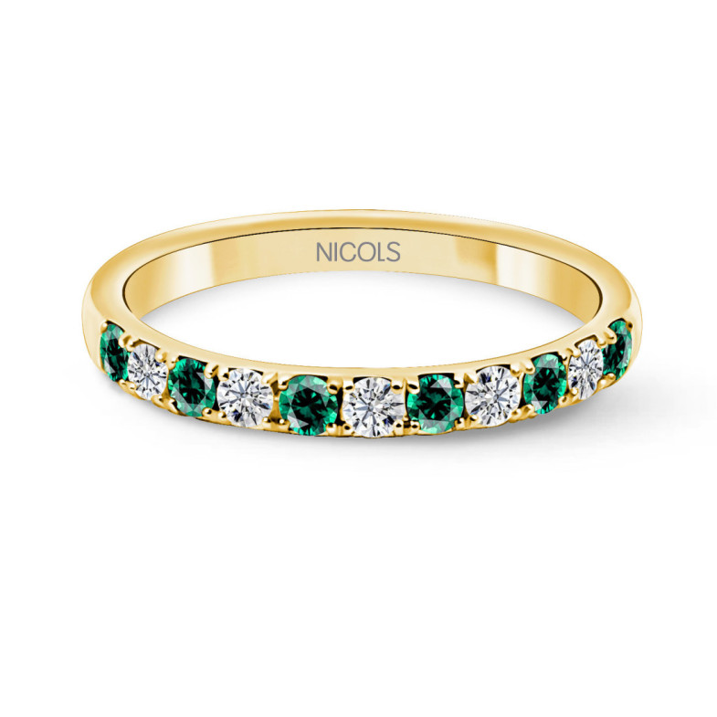 Anillo Diamantes Esmeralda Azalea - Anillos de Esmeralda