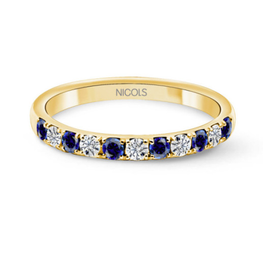 Azalea Sapphires Diamond Ring Yellow Gold - Sapphire rings