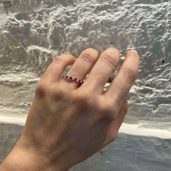 Ruby Azalea Diamond Ring - Ruby Rings