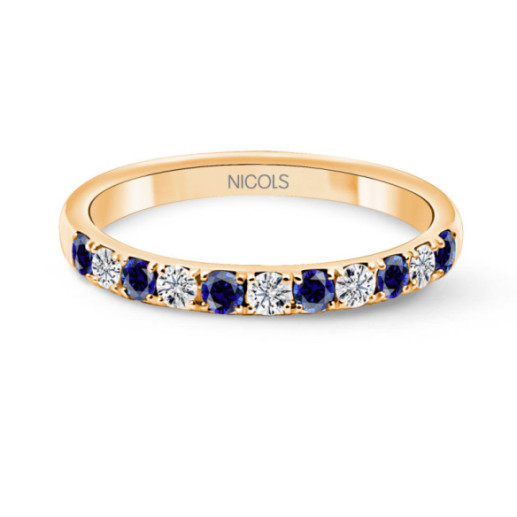 Anillo Diamantes Zafiro Azalea Oro Rosa - Anillos de Zafiro