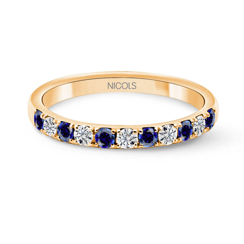 Sapphire Azalea Diamond Ring Rose Gold - Sapphire rings