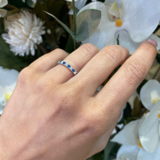 Azalea Sapphire Diamond Ring - Rings 2