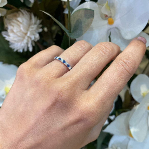 Anillo Diamantes Zafiro Azalea - LES ANNEAUX