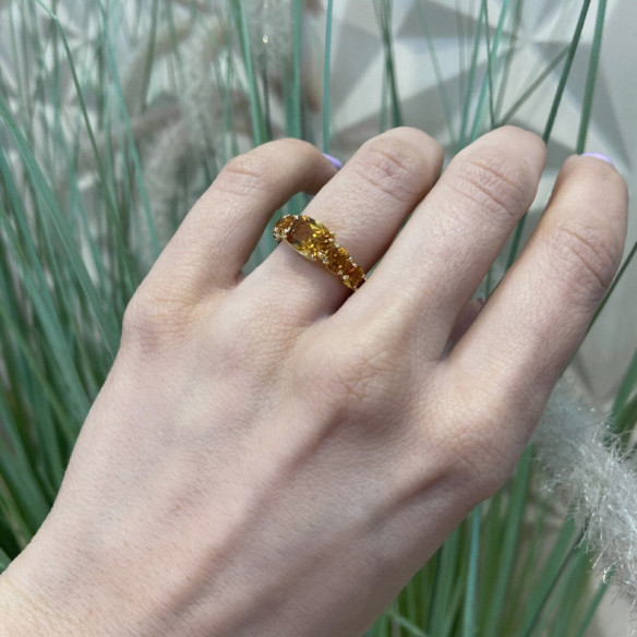 Anillo Citrino Rainbow Oro Amarillo - Bagues Autres pierres précieuses