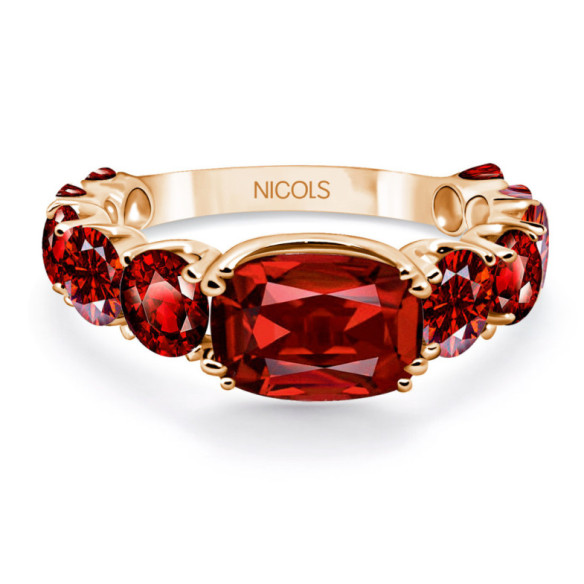 Anillo Granate Rainbow Oro Rosa - Bagues Autres pierres précieuses