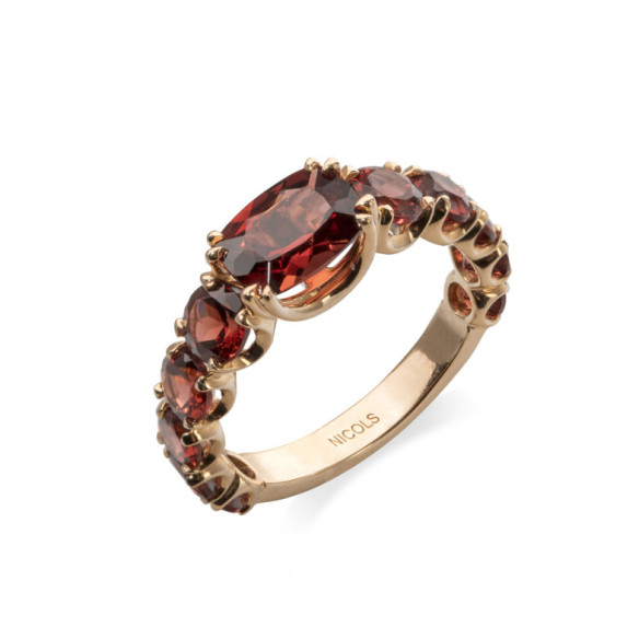 Anillo Granate Rainbow Oro Rosa - Bagues Autres pierres précieuses